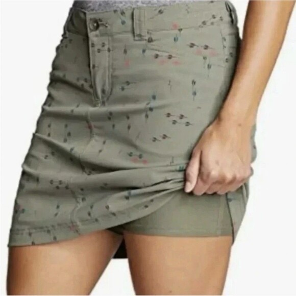 Eddie Bauer Green Active Athletic Outdoor Hiking Skirt Skort 16 Adventurer 2.0 - Picture 1 of 9